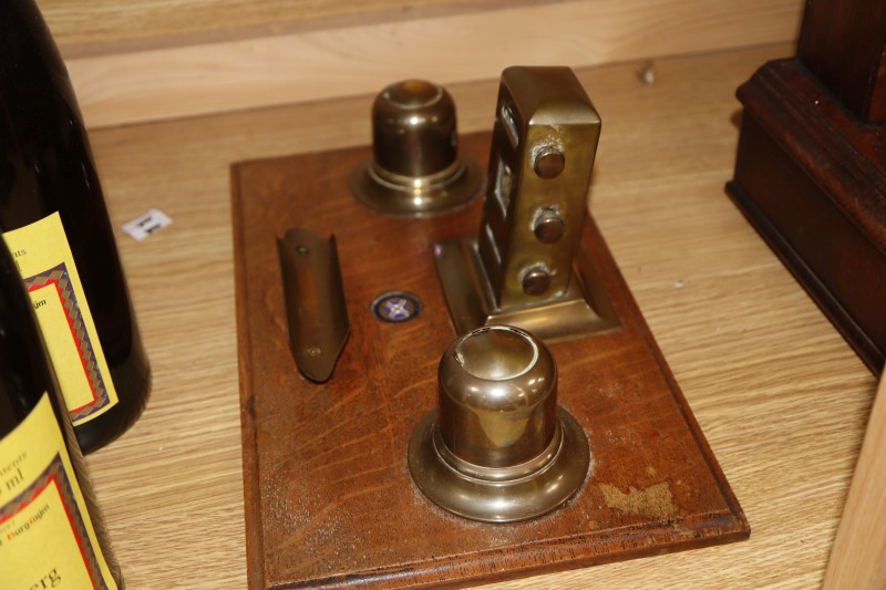 Nautical interest: desk stands, boxes etc.